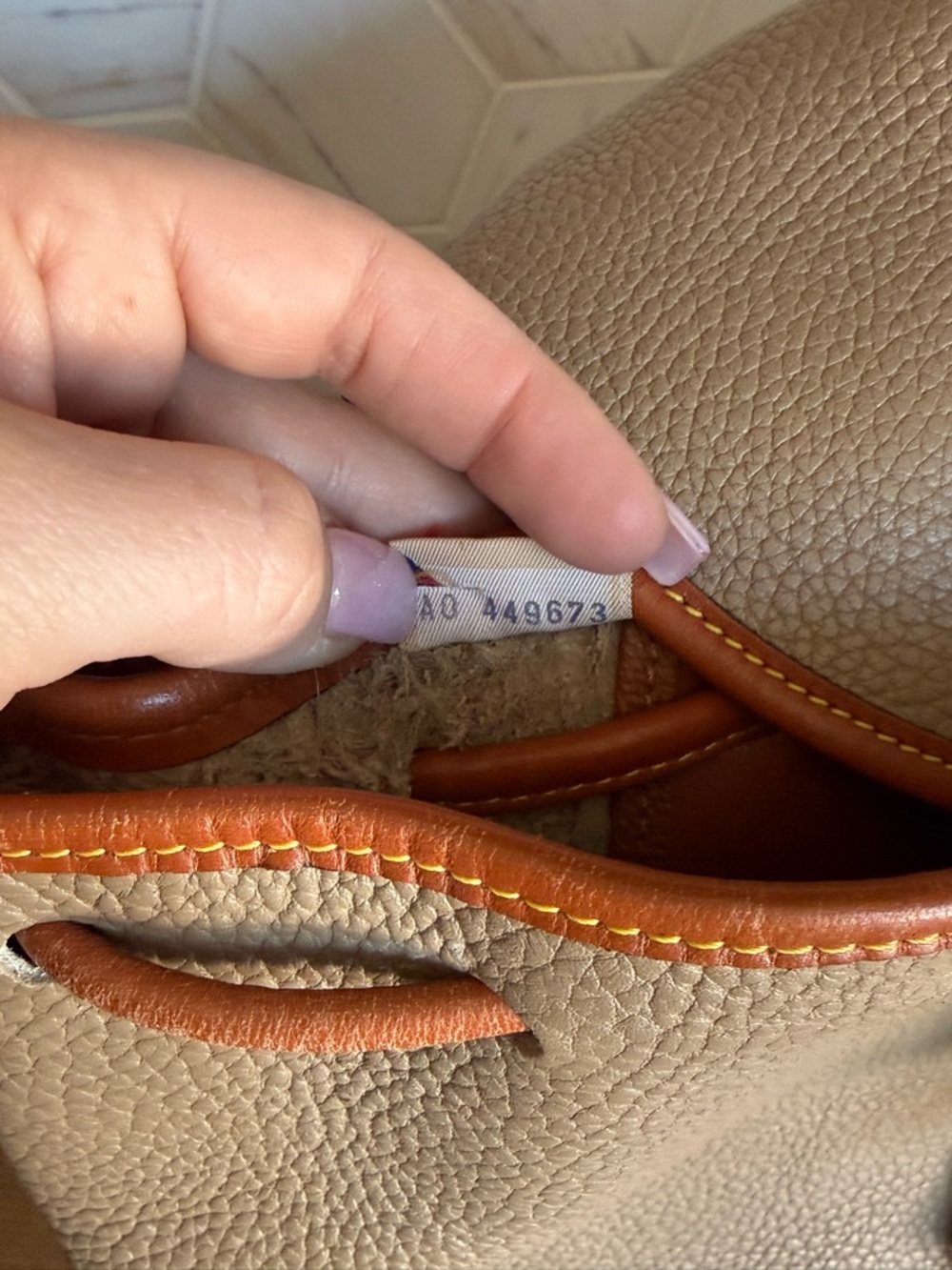 Vtg Dooney & Bourke AWL Drawstring Backpack with Matching Wallet - Picture 9 of 16